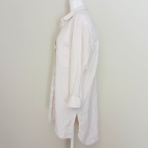 Anthropologie Oversized Striped Sleep Shirt Size Large - Picture 4 of 8